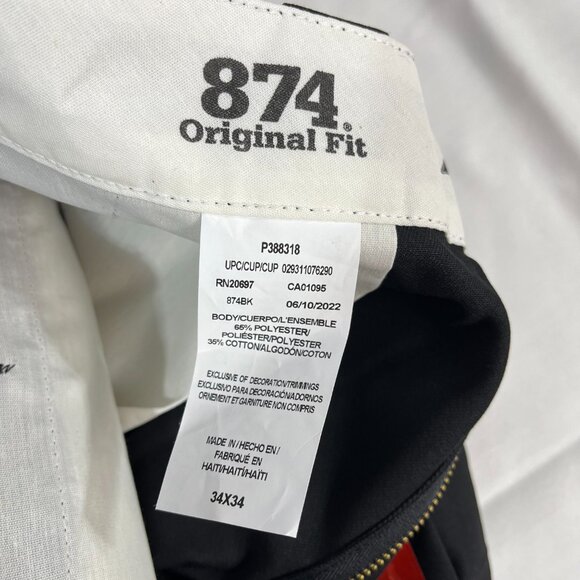 NWT Dickies Men's Original Fit 874 Work Pants Size 34x34 Black - Picture 5 of 6